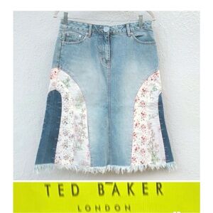 Ted Baker Denim Floral Skirt!